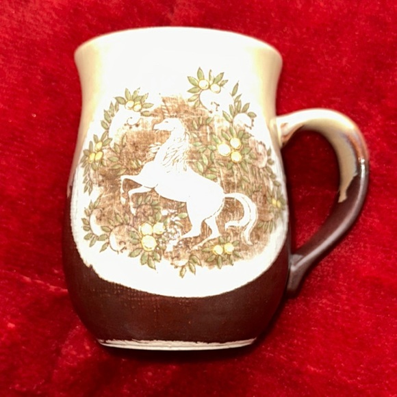 Otagiri Unicorn Dancing Lemon Tree Drip Glaze Stoneware Mug. - Picture 1 of 9